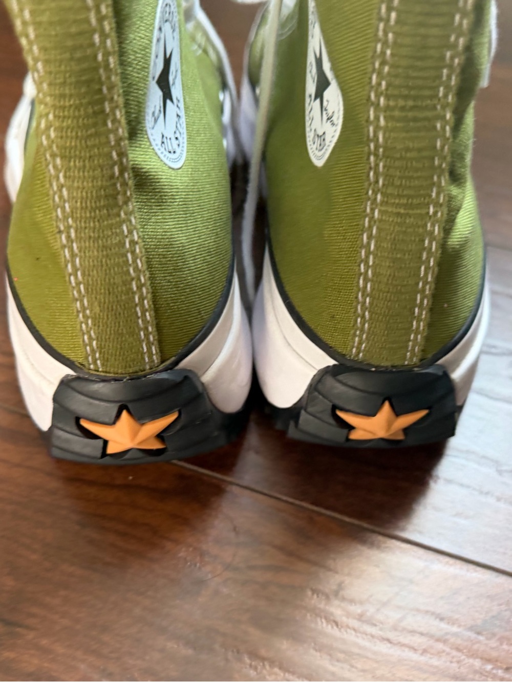 Converse Run Star Hike High Top Platform Sneakers Olive Green Women’s 10 - Picture 7 of 9